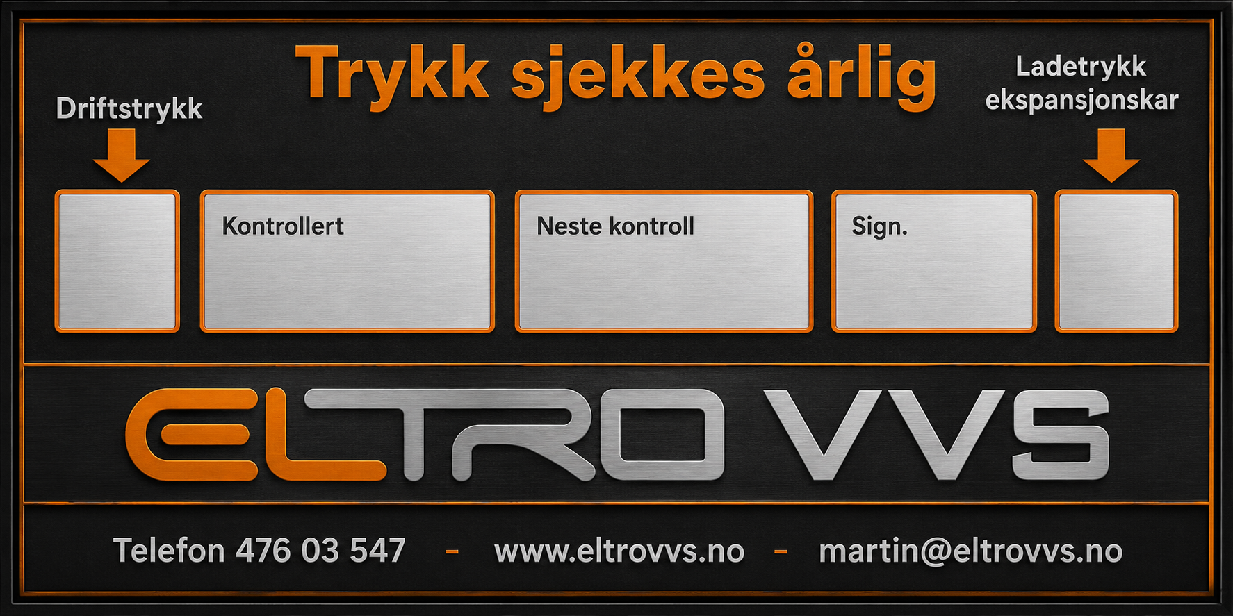 Trykk sjekkes årlig